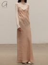 BASERANGE Linen Didin Sling Dress Portugal BAS-DRDY-LI-SU25-STILL BROWN (DRDY-SL-000)
